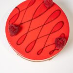 Witte chocolade framboos taart